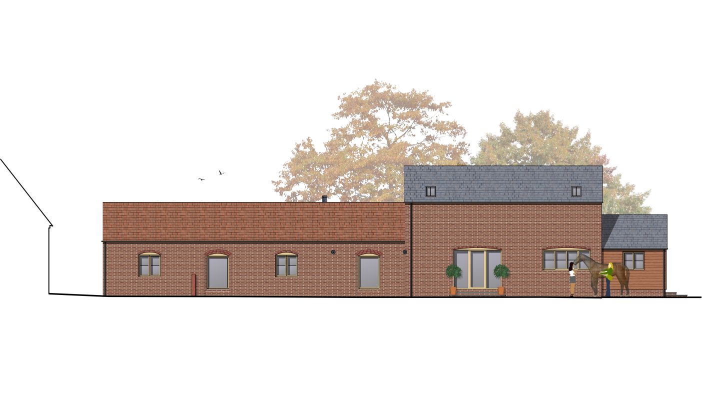 barn conversion planning application drawings front colour elevation