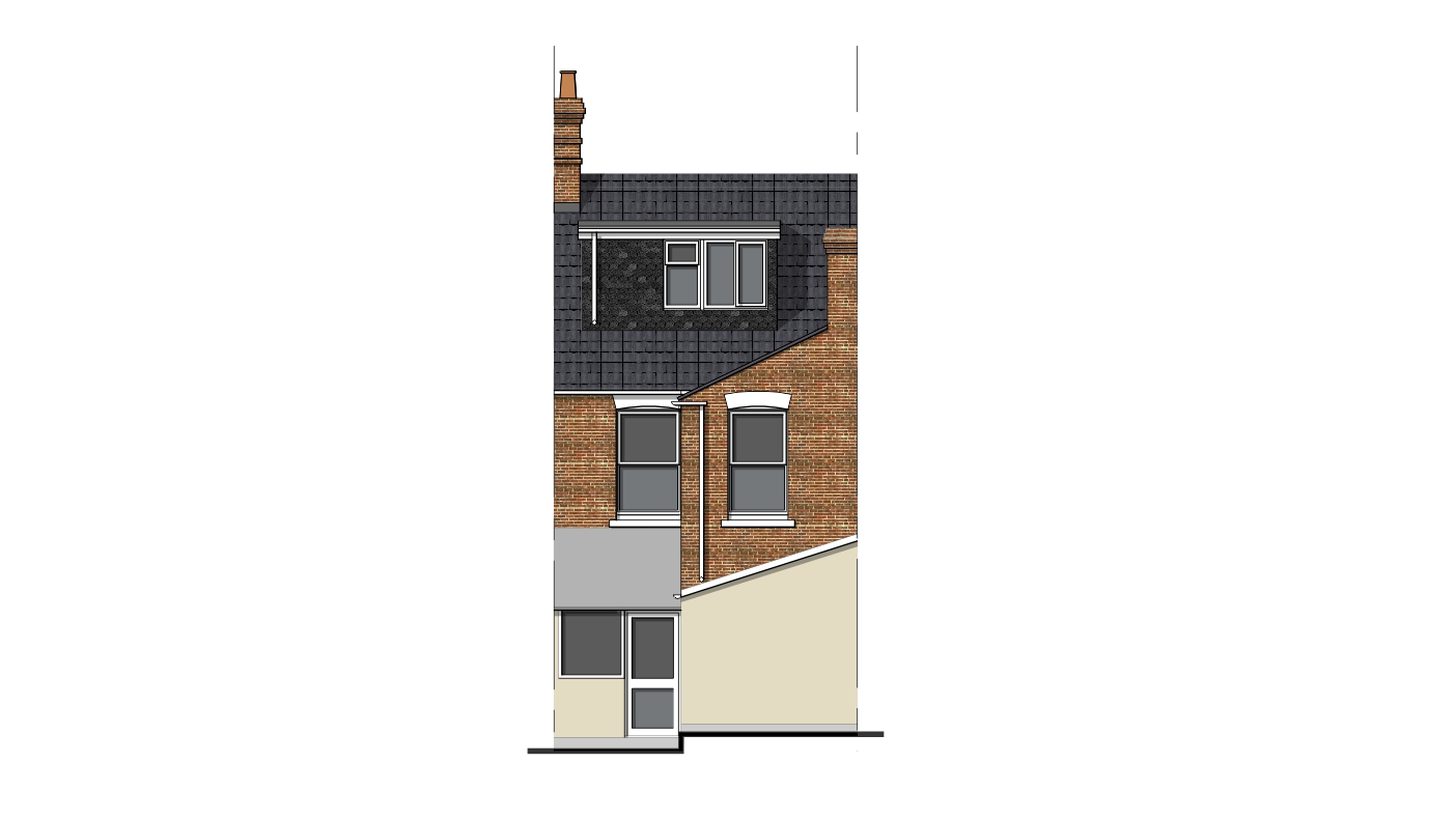 loft conversion permitted development proposed rear elevation drawing