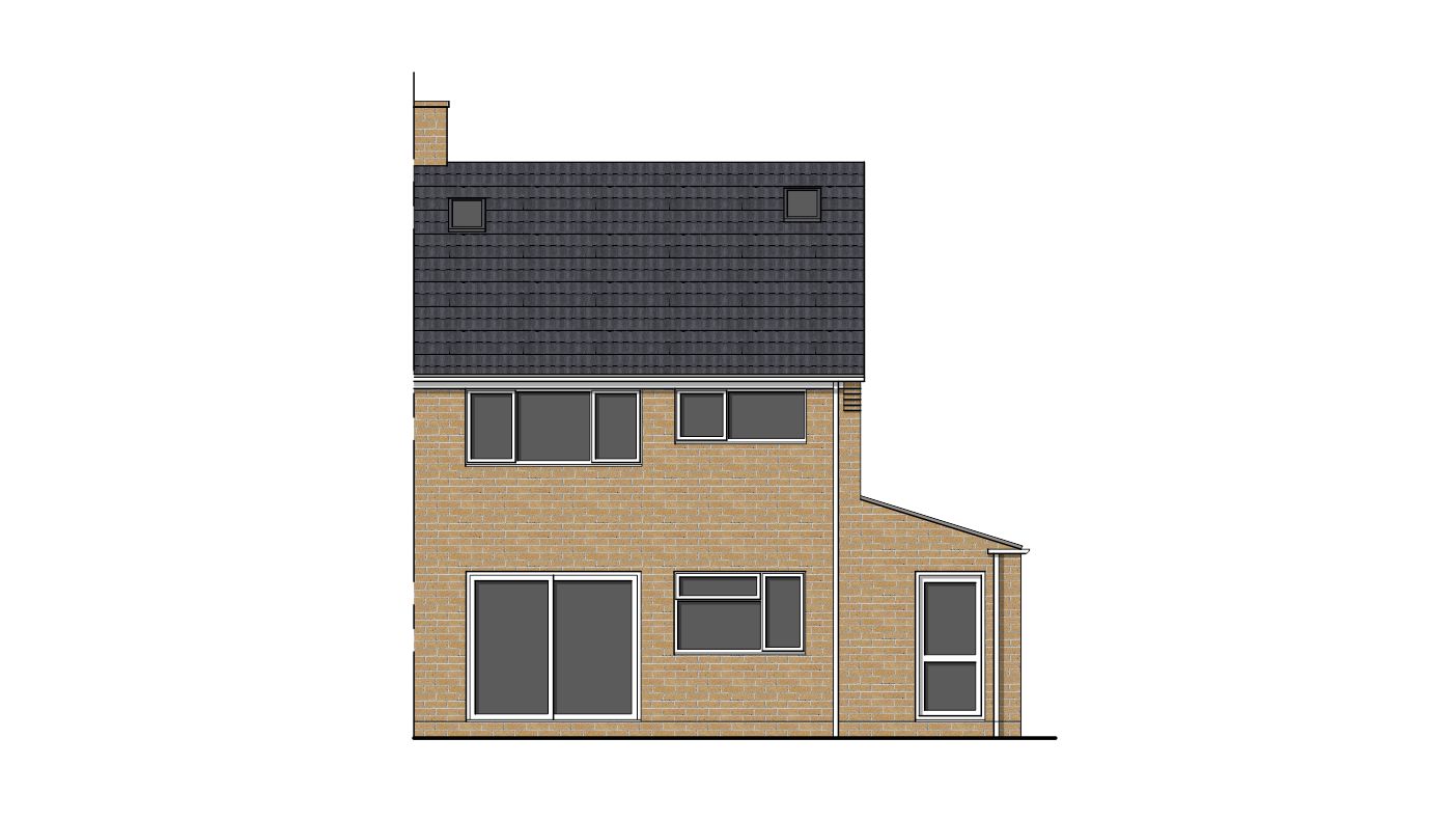swindon planning department existing rear elevation drawing