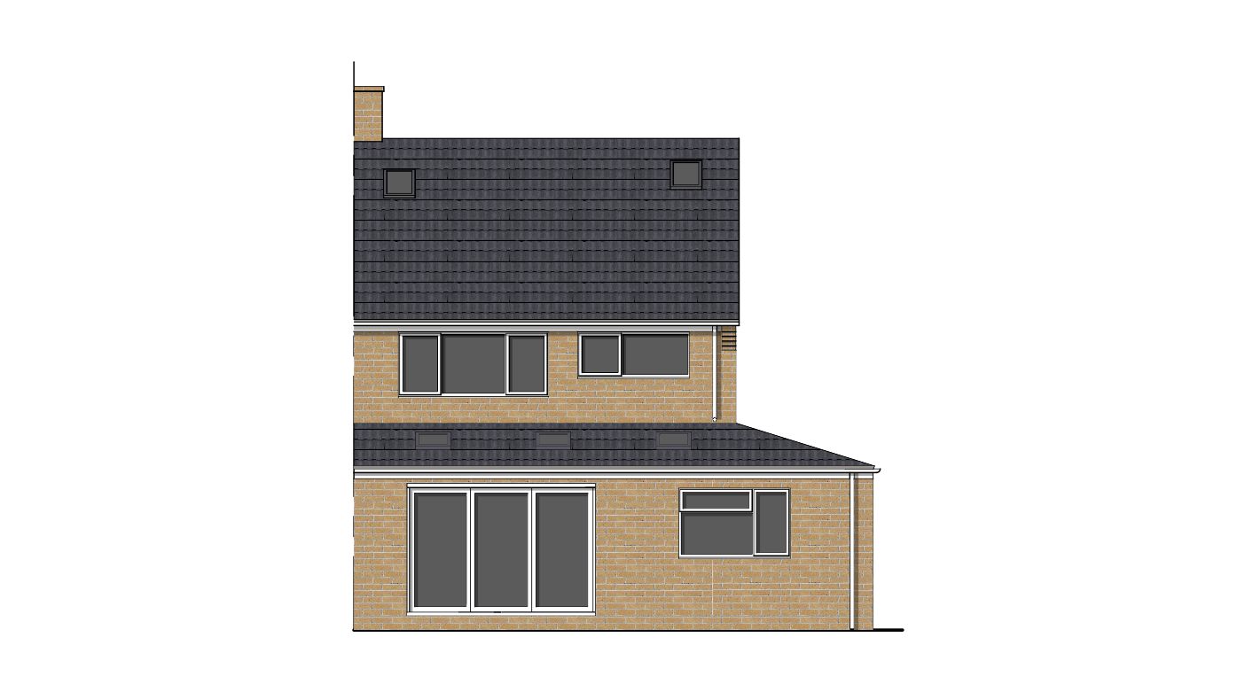 swindon planning department proposed rear elevation drawing